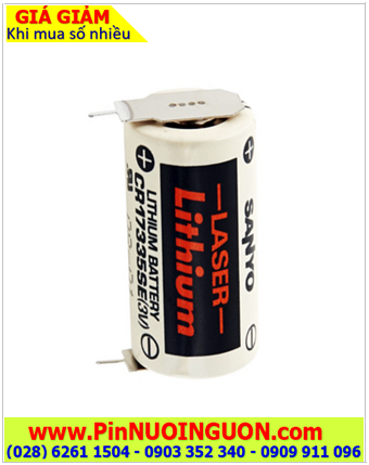 Pin Sanyo CR17335SE; Pin nuôi nguồn PLC Sanyo CR17335SE 1800mAh (chân thép) _Made in Japan